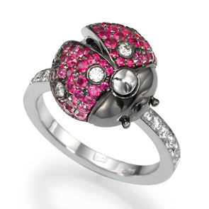 Rubies Ring. Ladybug. Diamonds and Rubies.  LP 1629