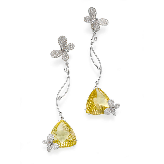 Diamonds Earring   Lemon Quartz,  Papillon ,  LP 2766.