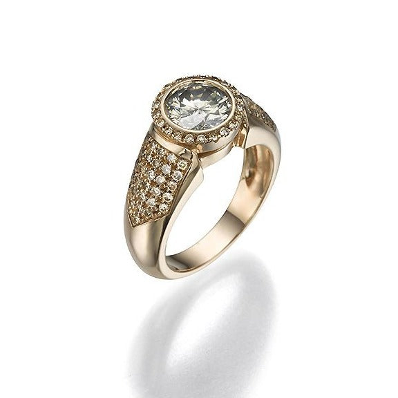 Solitaire  Ring 0.50ct Round diamond.18K gold. 9041