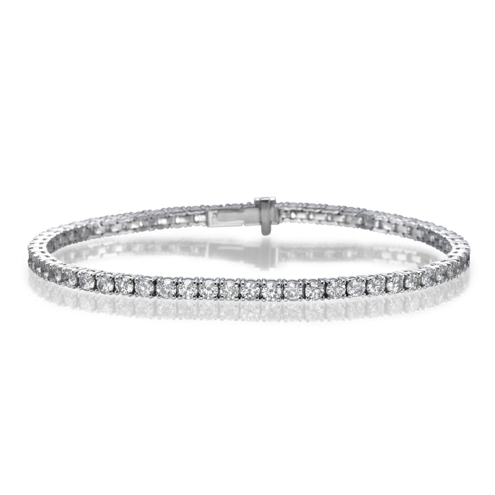 Tennis Bracelet Round Diamonds. 18K gold . 2500