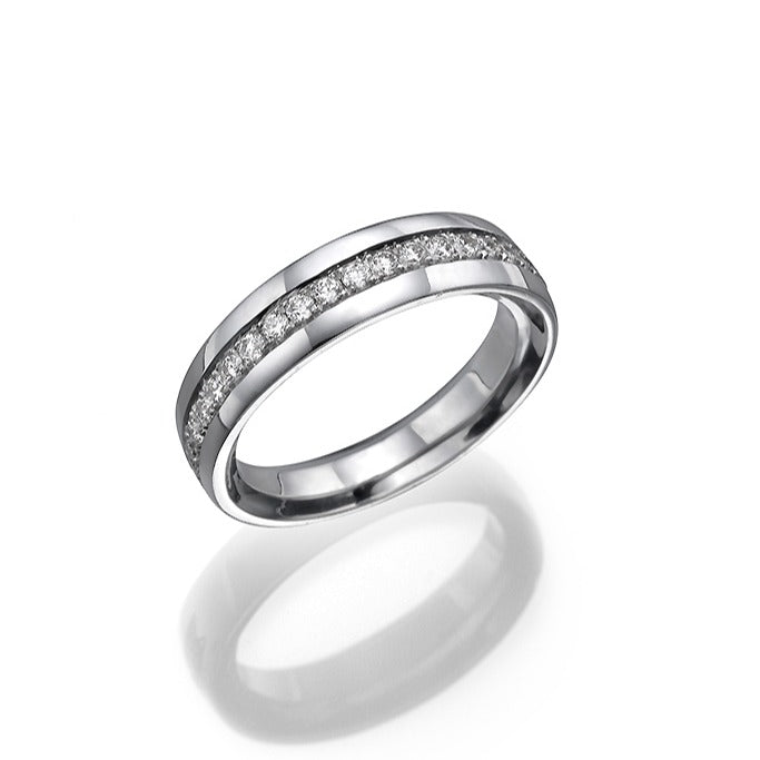 LAB Diamonds wedding rings. diamonds Bridal Band. 14k gold. ECO8020