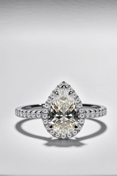 Sophia Engement Ring, LAB Round Diamond and brilliants Diamonds. 14K  gold. 9074ECO