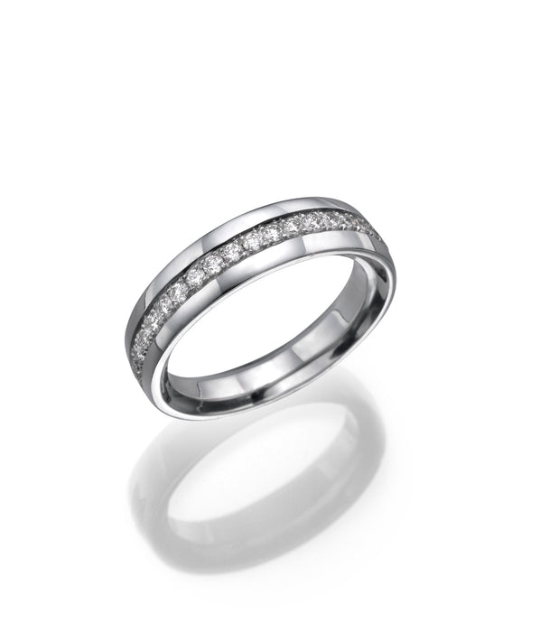 Eternity ring 18k white gold 0.75.ct Briliants cut diamonds .(all around  set)