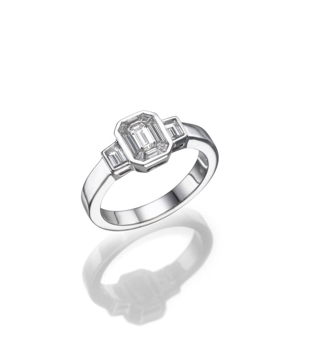 טבעת עיצוב משובחת ואלגנטית טבעת 1CT יהלומים. אחד מסוגי היד.