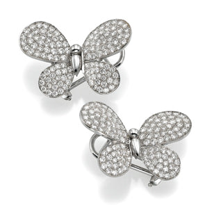 Diamonds Earrings. 18k gold.   Papillon ,  LP 2754
