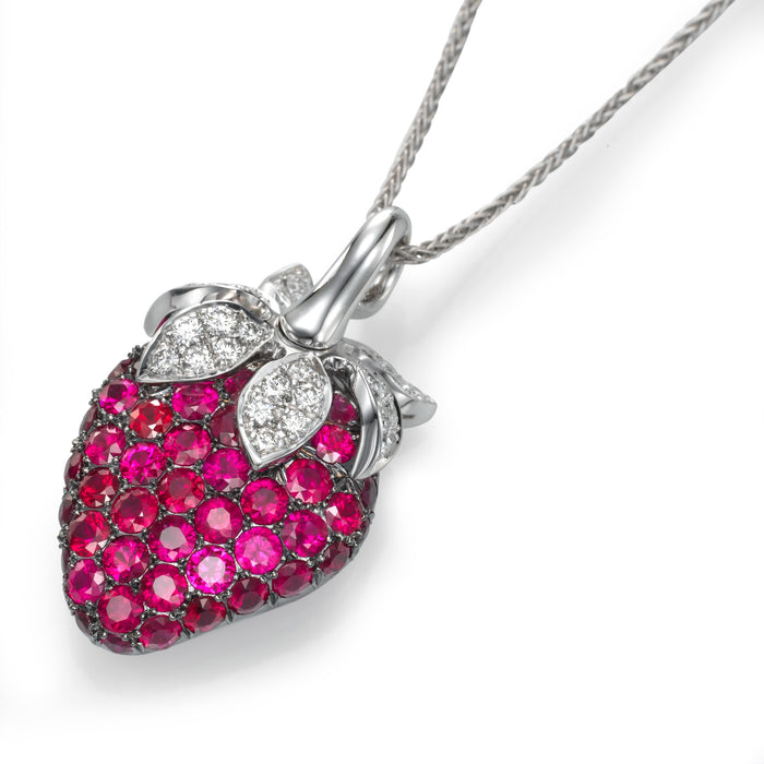 A Robies Pendant. strawberry pendant. Diamonds and Ruby. LP 3327