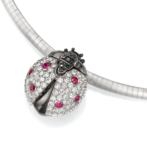 Diamond Pendant. LadyBug. Diamonds and Rubies. LP 3628