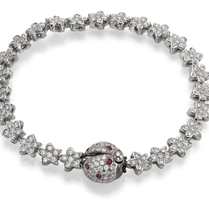 Diamond Bracelet  Ladybug,  Diamonds and Rubies. LP 5080