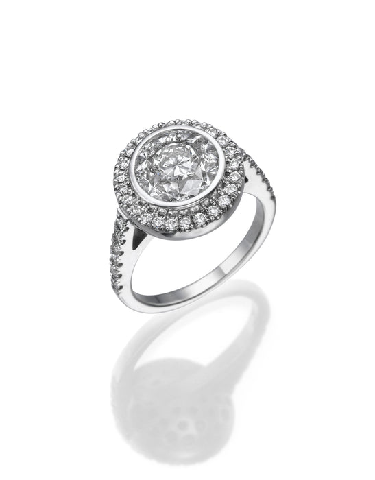 Diamonds Ring. Solitaire style ring, engagment ring. OctaR  3001.