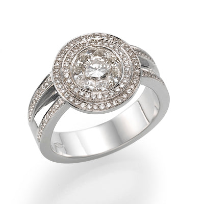 Diamonds Ring . Solitaire style ring. Engagment ring. OctaR .1502M