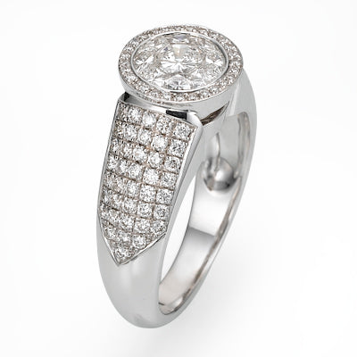 טבעת יהלומים. טבעת בסגנון סוליטייר, טבעת התקשרות, אוקטאר סוליטייר 1507s